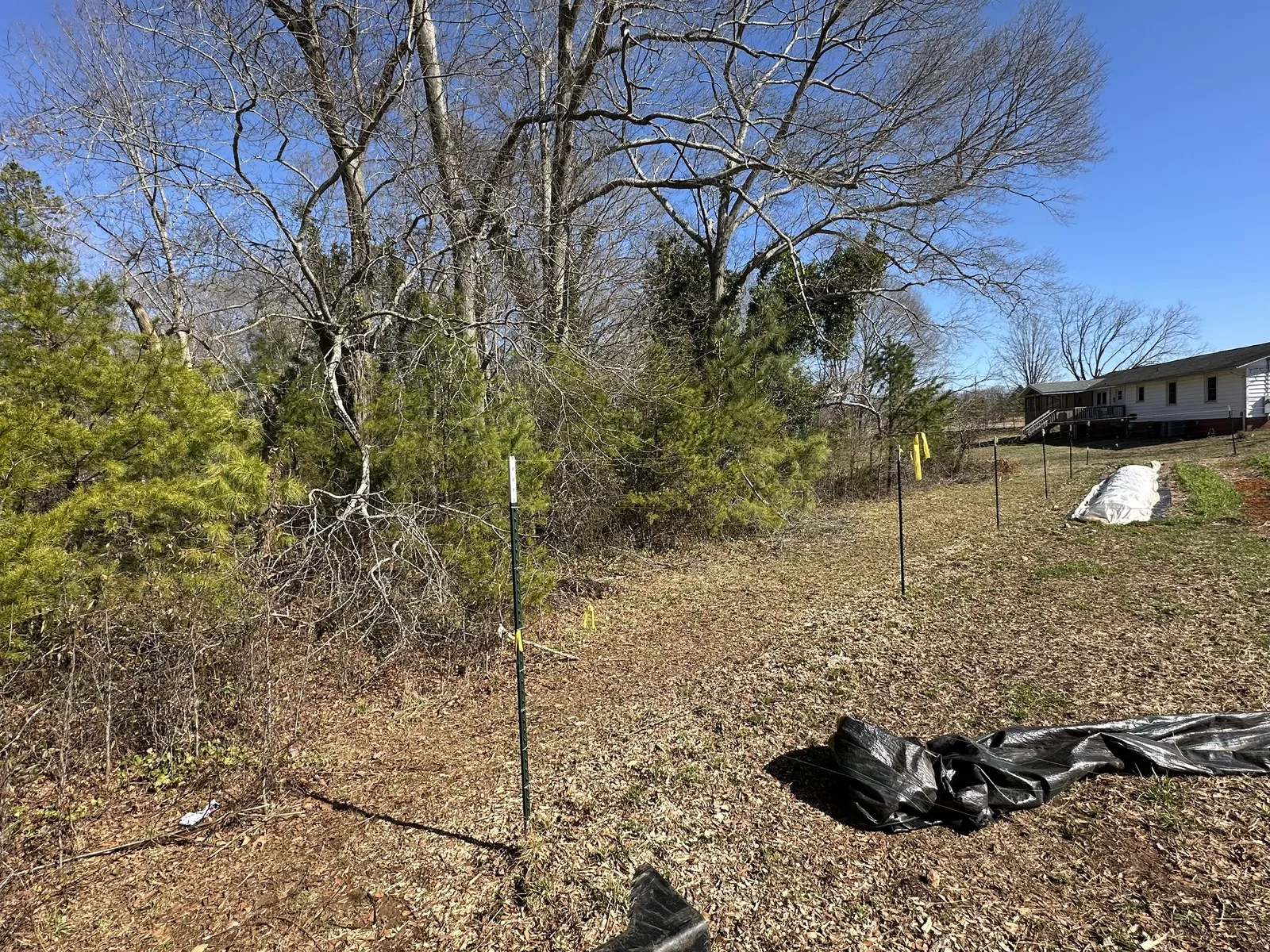 Excavators staged for demolition work near Shelby, NC